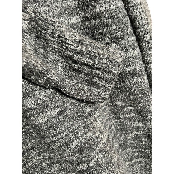 Zara Twisted Midi Knit Sweater Dress Wool Blend Mock Neck Long Sleeve Gray Sz L - Picture 5 of 12